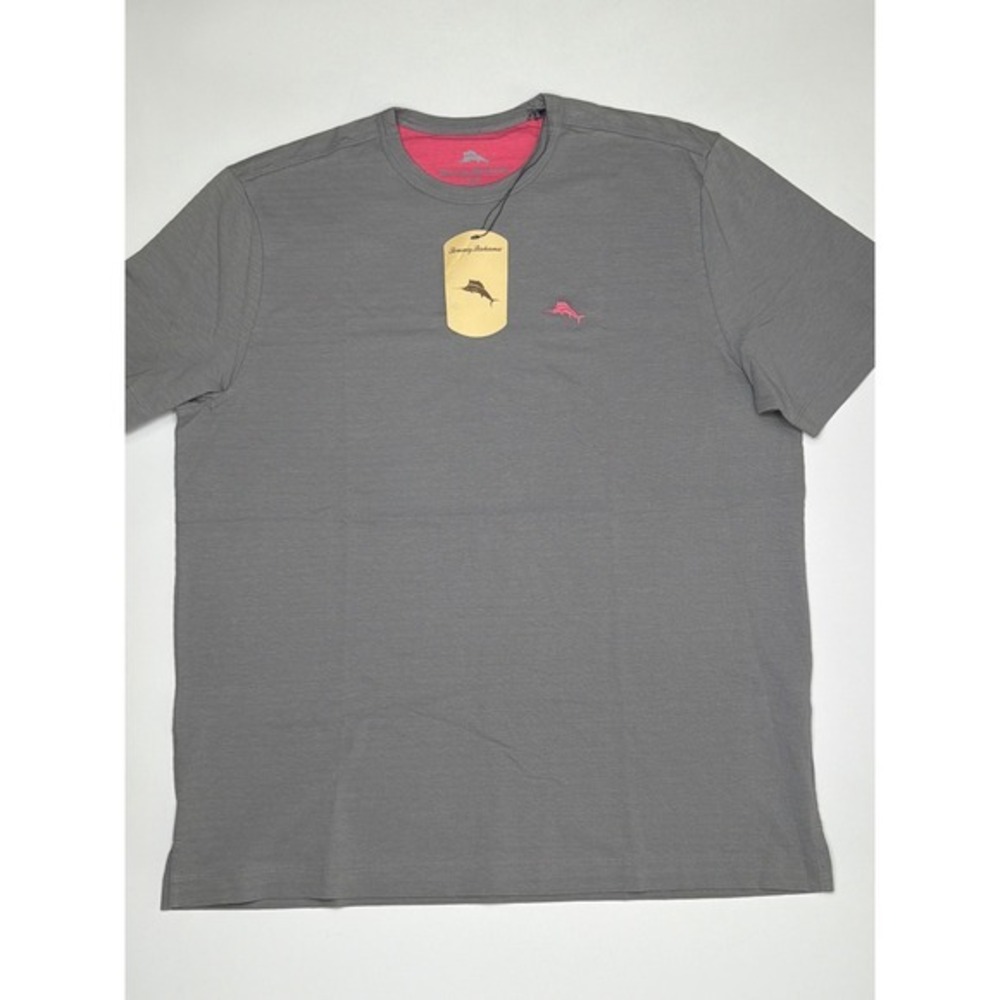 Tommy Bahama NWT Men's Small Grey T-Shirt Embroidered Swordfish Summer Spring